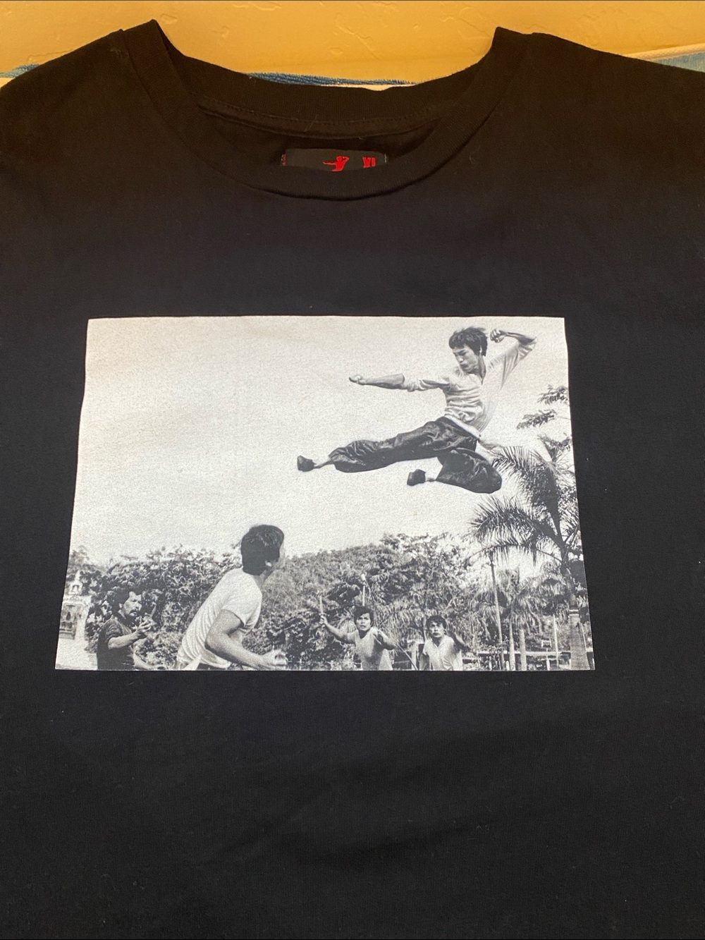 Black Graphic Bruce Lee Photo Tee
